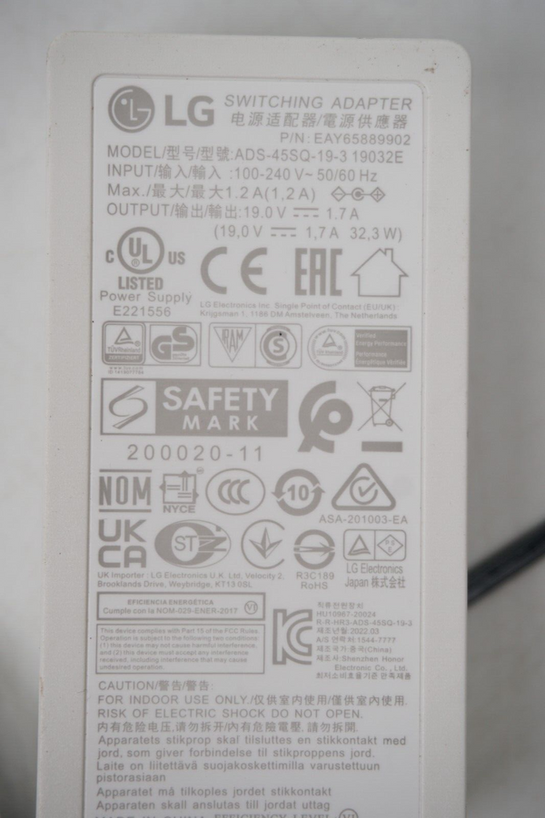 ⚡New Genuine LG EAY65890002 Adapter for LG ADS-45SQ-19-3 19040E LCD-LED Monitor
