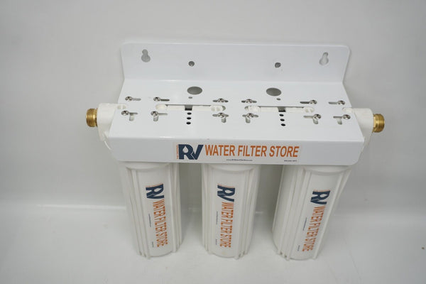 RV Water Filter Store 3 stage System Triple Canister Filtration - Cracked Outlet