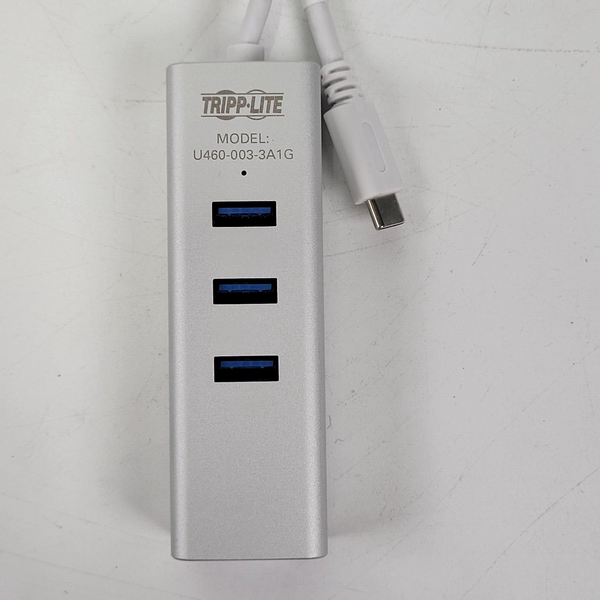 Tripp Lite U460-003-3A1G Portable USB 3.1 Gen 1 Gigabit Ethernet Adapter 3-Port