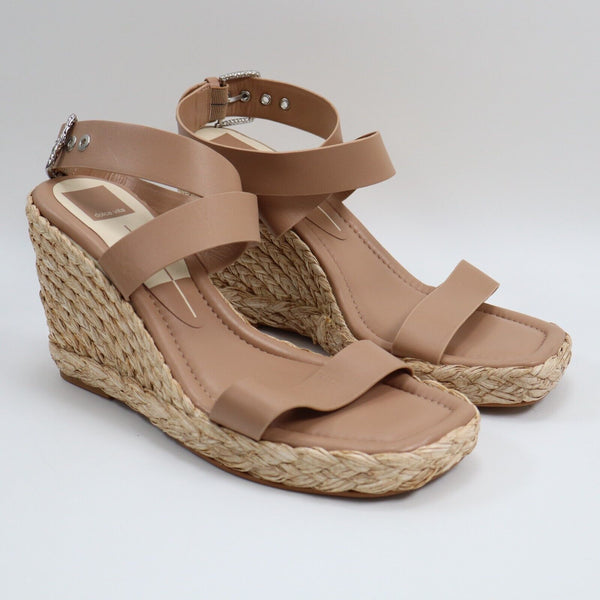 🔥Dolce Vita Aldona Wedge Sandals Beige Cafe Espadrille, Tan Hemp, 11US, MSRP$90