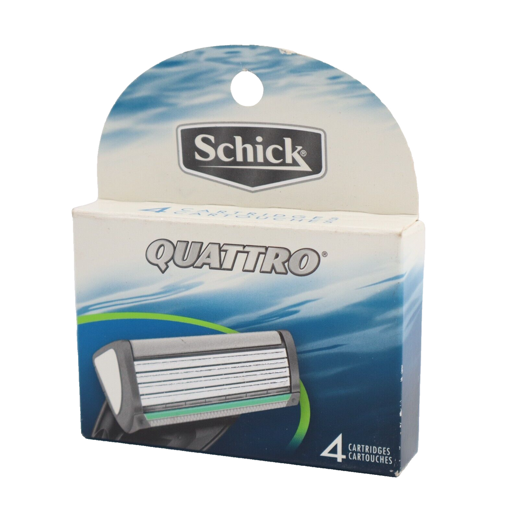 🔥NEW Schick QUATTRO Razor Refill, 4 Cartridges FAST FREE SHIPPING🔥