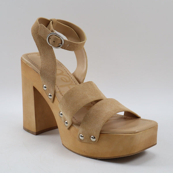 🔥NEW Sam Edelman ROSALIND Ankle Strap Sandals, Sesame Suede 9US/39EU MSRP$150🔥