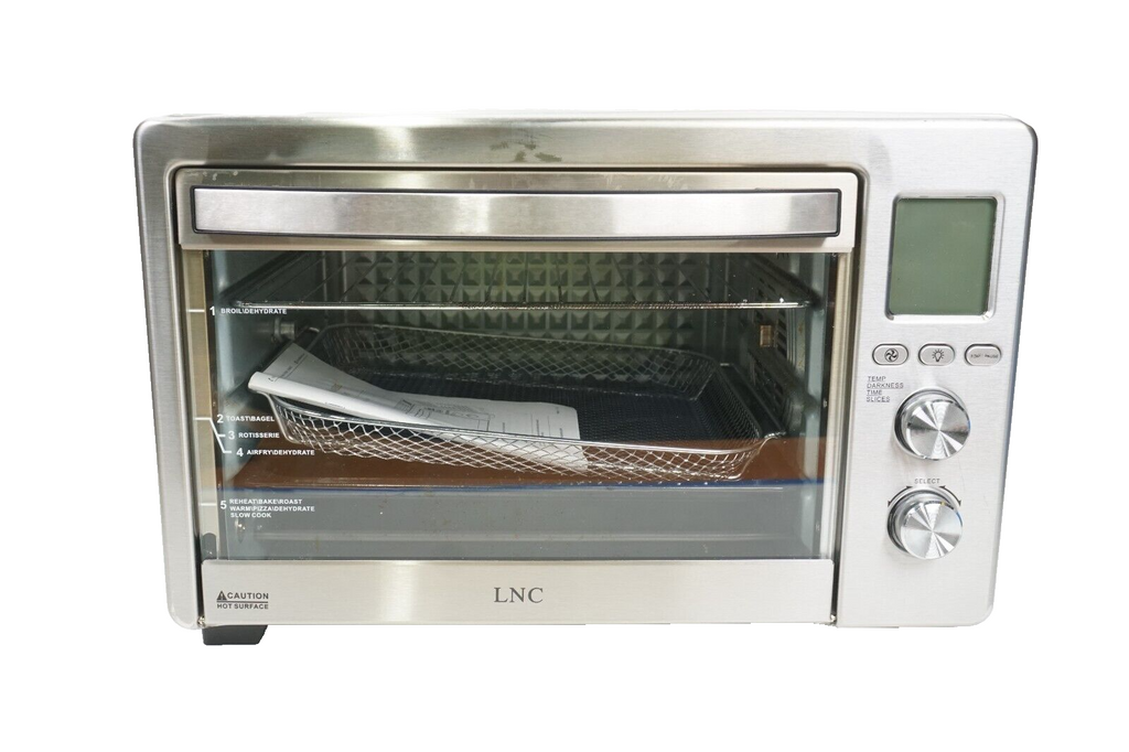 LNC AirFry Oven 1750W Toaster Oven/ Air Fryer Combo Model A05000S USE SEE NOTES