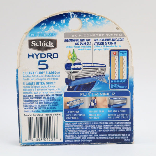 🔥NEW Schick Hydro 5 Refill Razor Blade, 4 Cartridges FAST FREE SHIPPING🔥