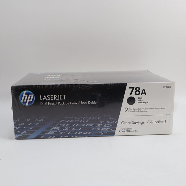 🔥NEW 2-PACK Genuine HP 78A (CE278D) Black LaserJet Toner Cartridges SHIPS TODAY