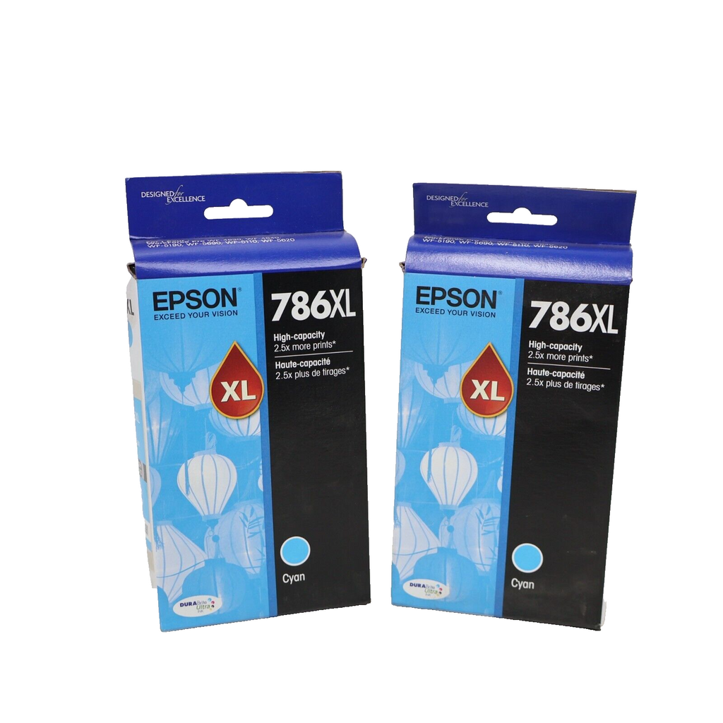 Epson 786XL Cyan T786XL220 Ink Cartridge Genuine New Expired 02/2024