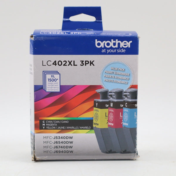 🔥Genuine Brother LC402XL High-Yield 3PK CMY Ink Cartridges Exp 1/25 SHIPS TODAY
