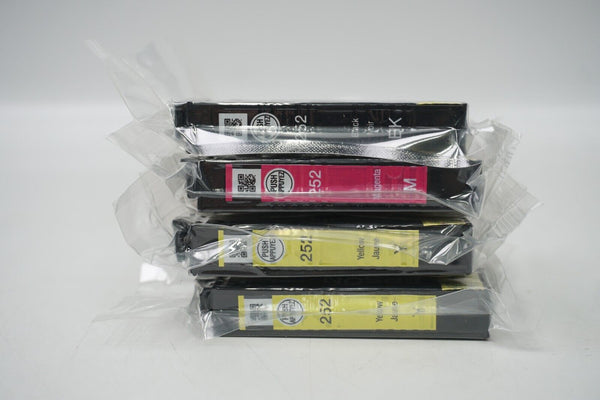 NEW Genuine Epson 252 2 X Yellow 1 X Magenta 1 X Black Cartridge Ink Combo 8/22