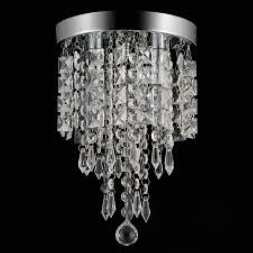 🔥LAMQEE 1-Light Clear Crystal Modern Flush Mount LED Raindrop🔥