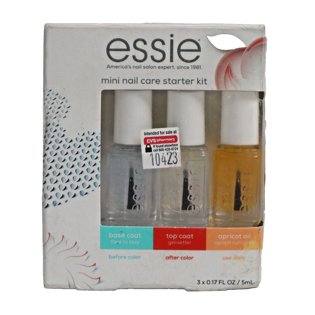 essie Salon-Quality Nail Polish Free Vegan Mini Nail Care Essentials Starter Set