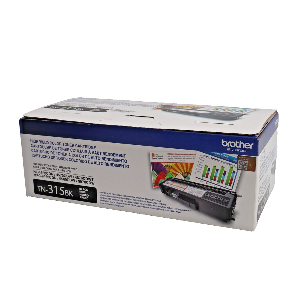 NEW SEALED Genuine Brother TN315BK Black Toner Cartridge High Yield SHIPS TODAY
