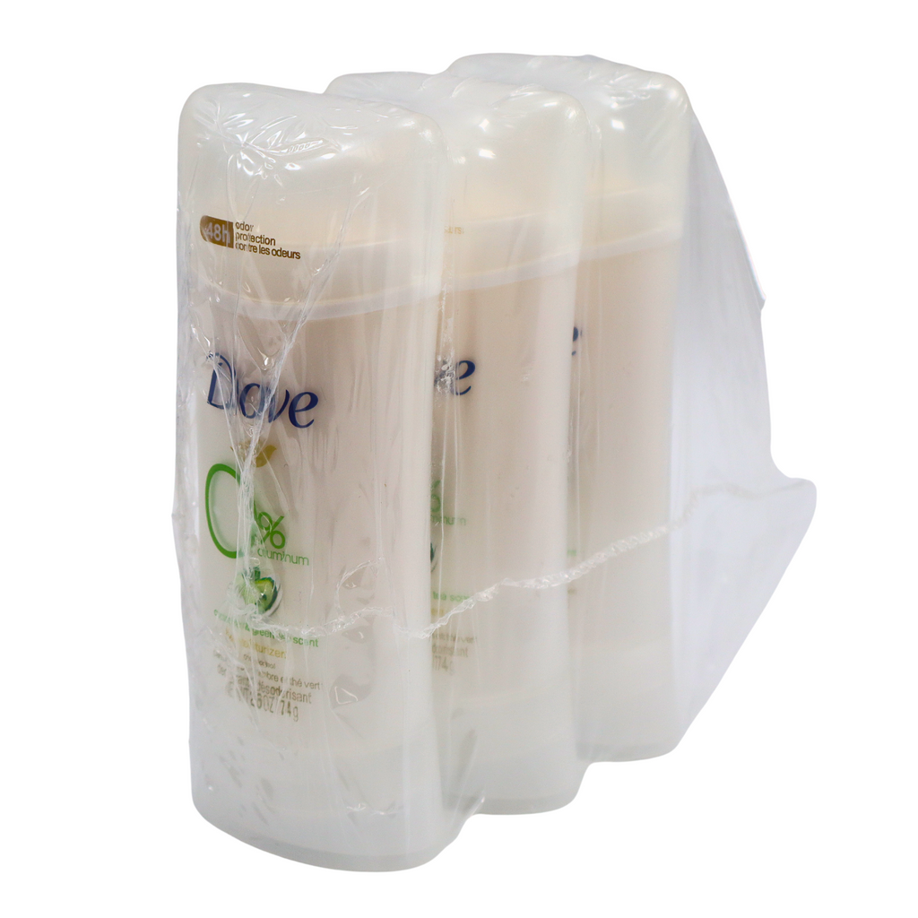 🔥3 PACK Dove 0% Aluminum Cucumber & Green Tea Scent Stick Deodorant 2.6 oz🔥