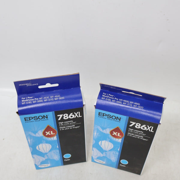 Epson 786XL Cyan T786XL220 Ink Cartridge Genuine New Expired 02/2024