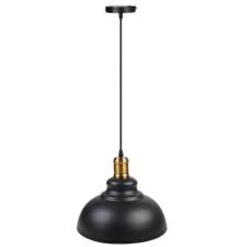 🔥LAMQEE Black Retro Industrial Loft Pendant Light with Metal Dome Shade🔥