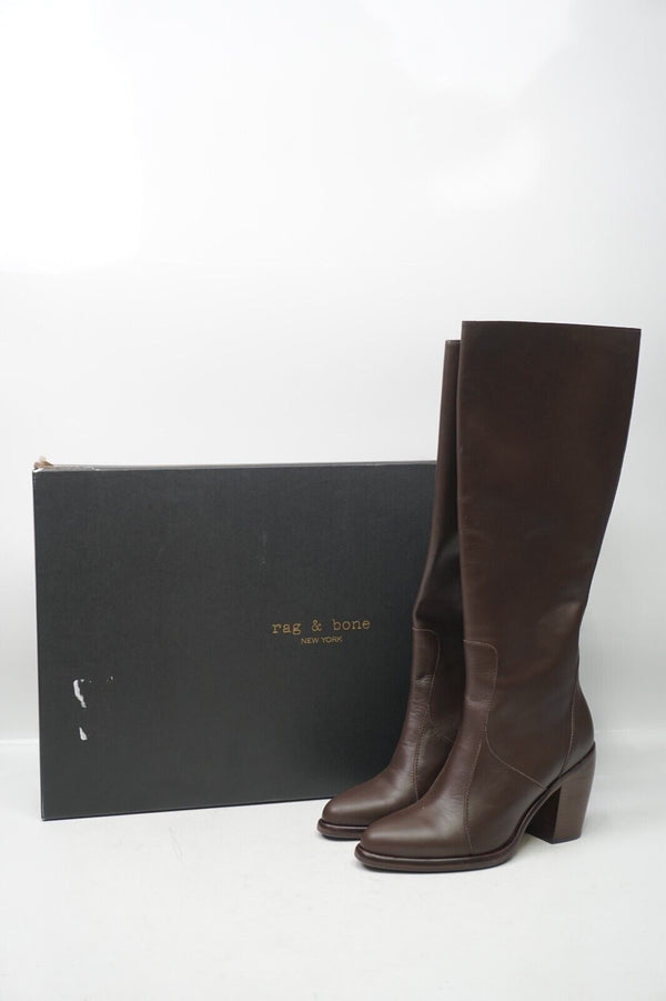 🔥NEW Rag & Bone Mustang Knee High Leather Boots 8.5US/39EU Brown MSRP $795🔥
