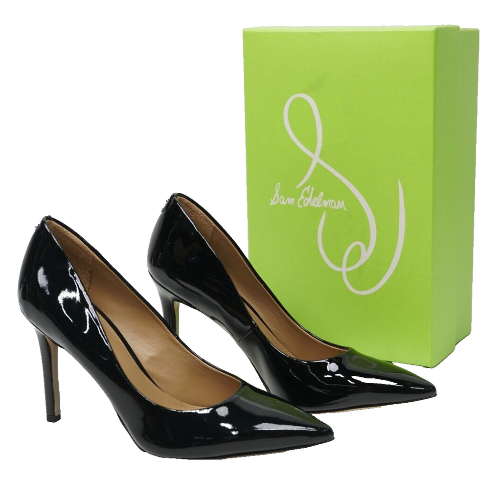 🔥NEW Sam Edelman Women's Hazel Black Patent Pumps Shoes 6US/36EU M (MSRP $150)