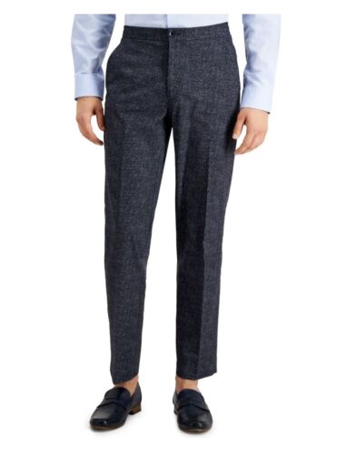 🔥TOMMY HILFIGER Mens Navy Flat Front Stretch Suit Separate Pants W38 \ L34🔥