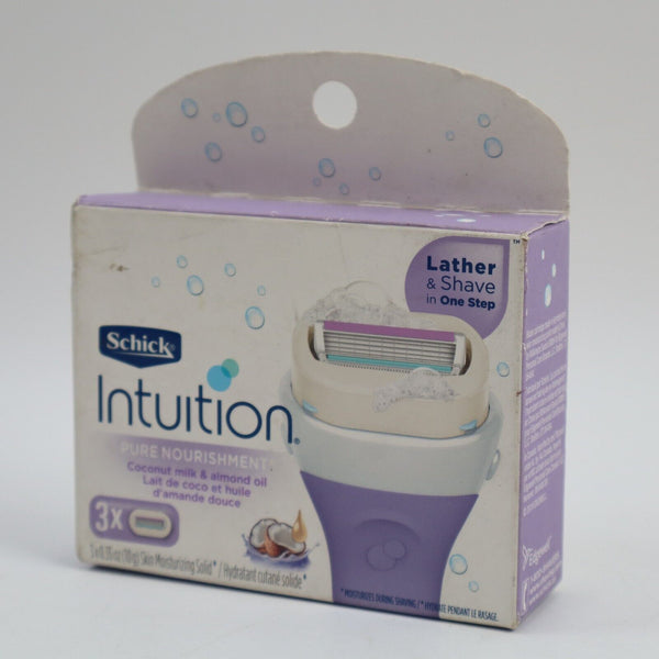 Schick Intuition Pure Nourishment Cartridges with Almond Oil & Coconut Milk, 3ct