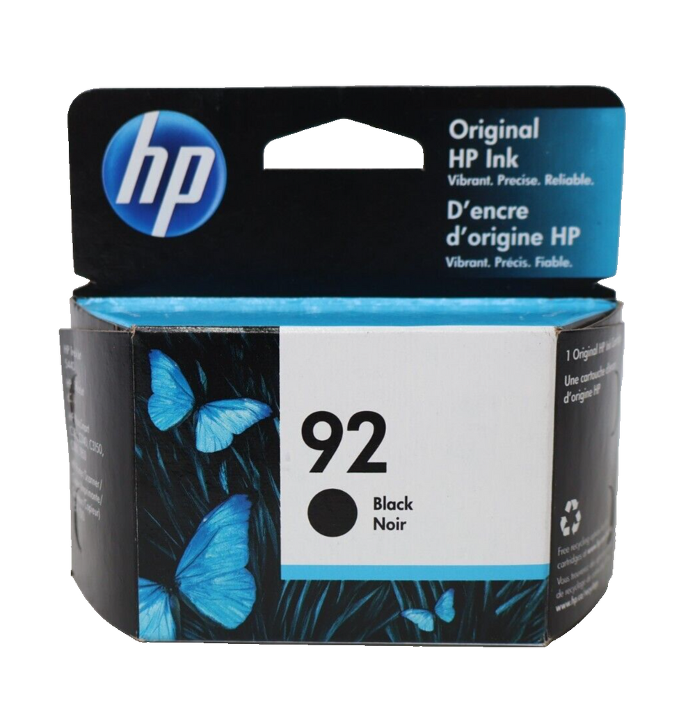 C9362WN NEW Genuine HP 92 Black (2 pack) Ink Cartridges 07/2024 10 Pack New