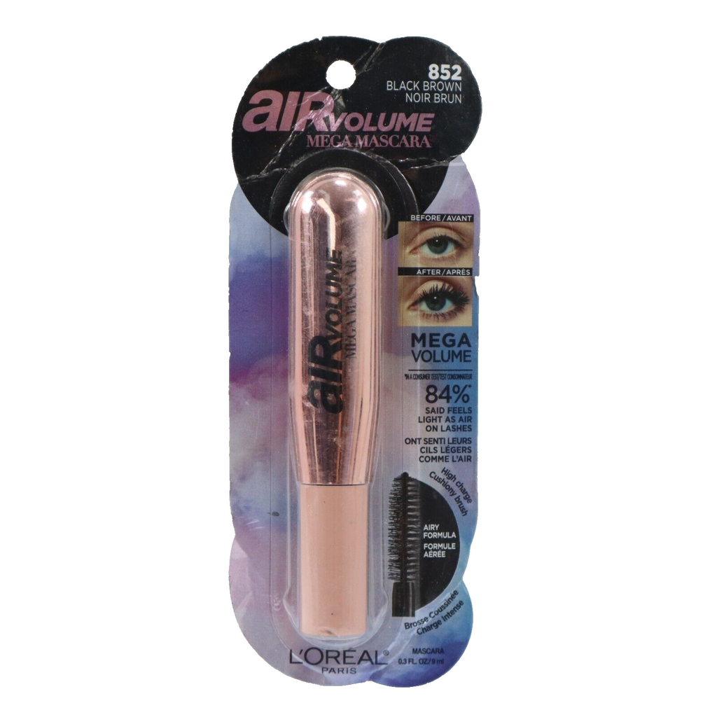 🔥NEW L'Oreal Air Volume Mega Mascara 9ml, #852 Black Brown FAST FREE SHIPPING🔥
