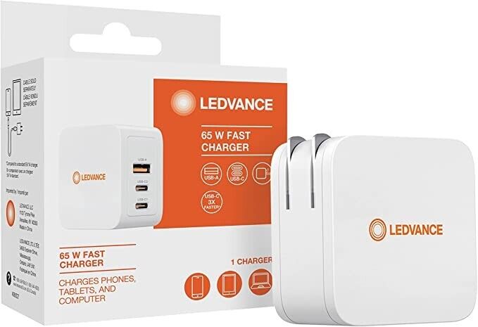 🔥ADVANCE 65W Smart Fast Charger with USB A / USB C Ports, 3 Device Apple🔥