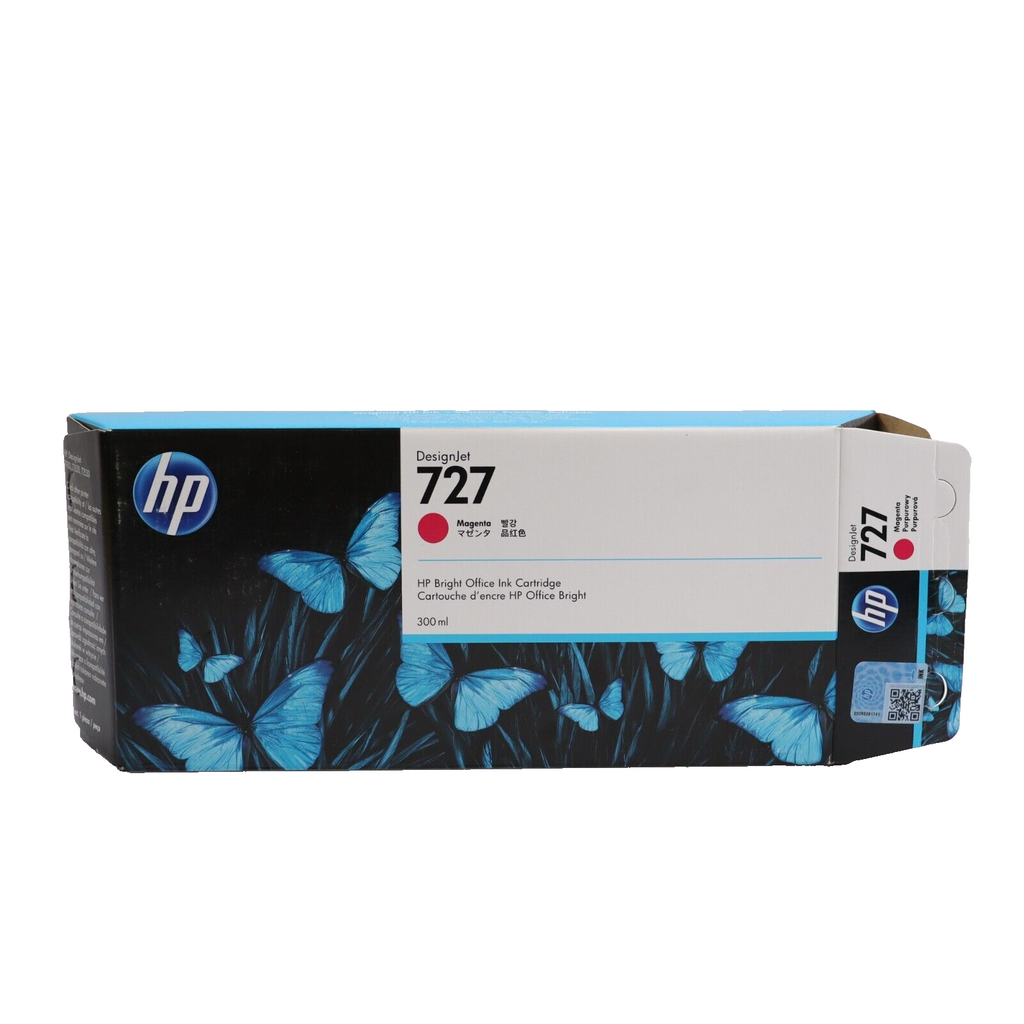 Open Full Genuine HP 727 Magenta 300ml Ink Cartridge F9J77A for DesignJet 10/24