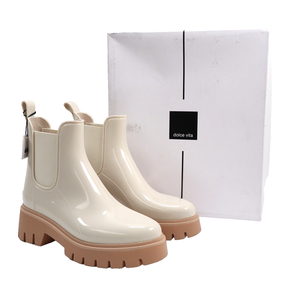 🔥Dolce Vita Thundr H2O Waterproof Bootie, Ivory Patent Stella, 7US/37EU MSRP$85