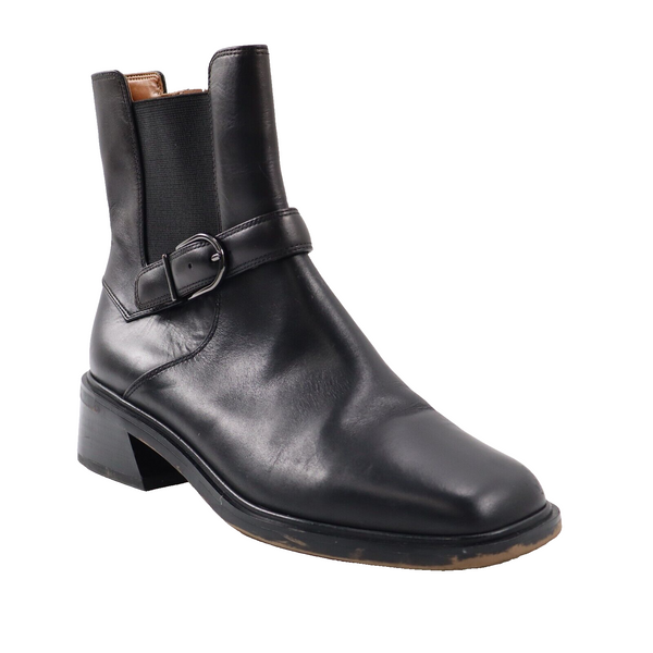 🔥Franco Sarto Gratia Leather-Trim Mid Shaft Boot, Black Leather 9US SHIPS TODAY