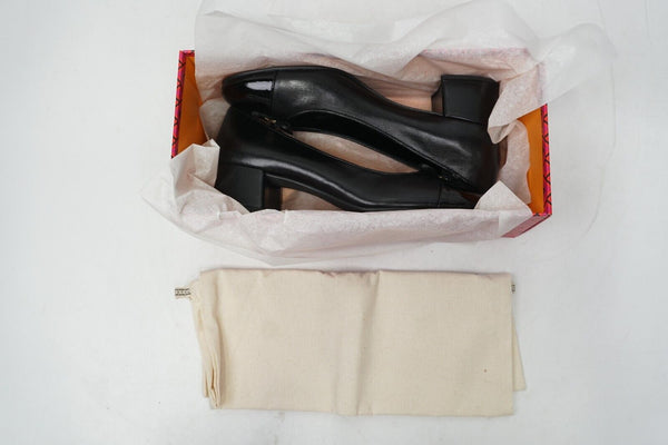 🔥NEW Tory Burch Cap-Toe Pump, Perfect Black, 9M US / 39EU, MSRP $298 SHIPS NOW