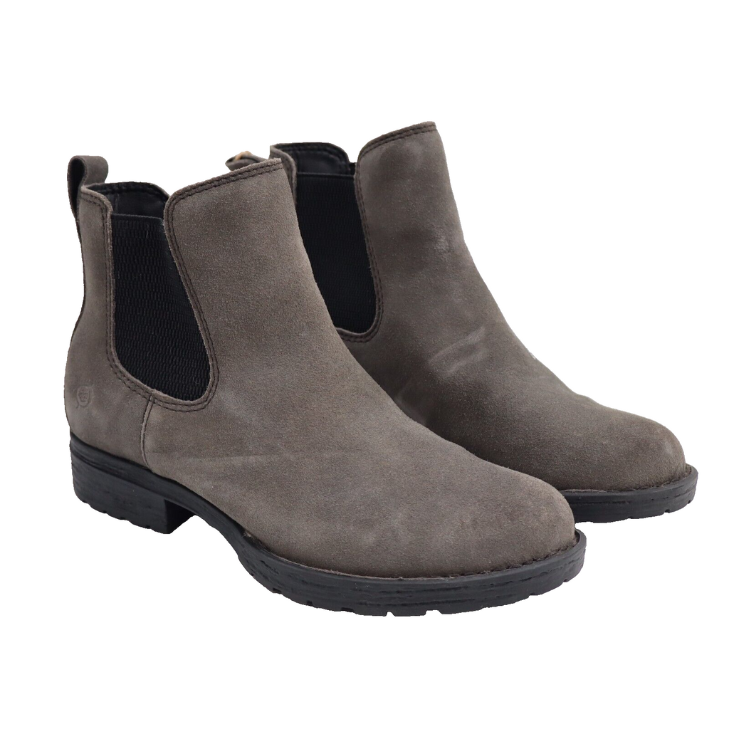 Born Womens Cove Chelsea Waterproof Boots DK Gray Carbon Suede 8US/38EU MSRP$160