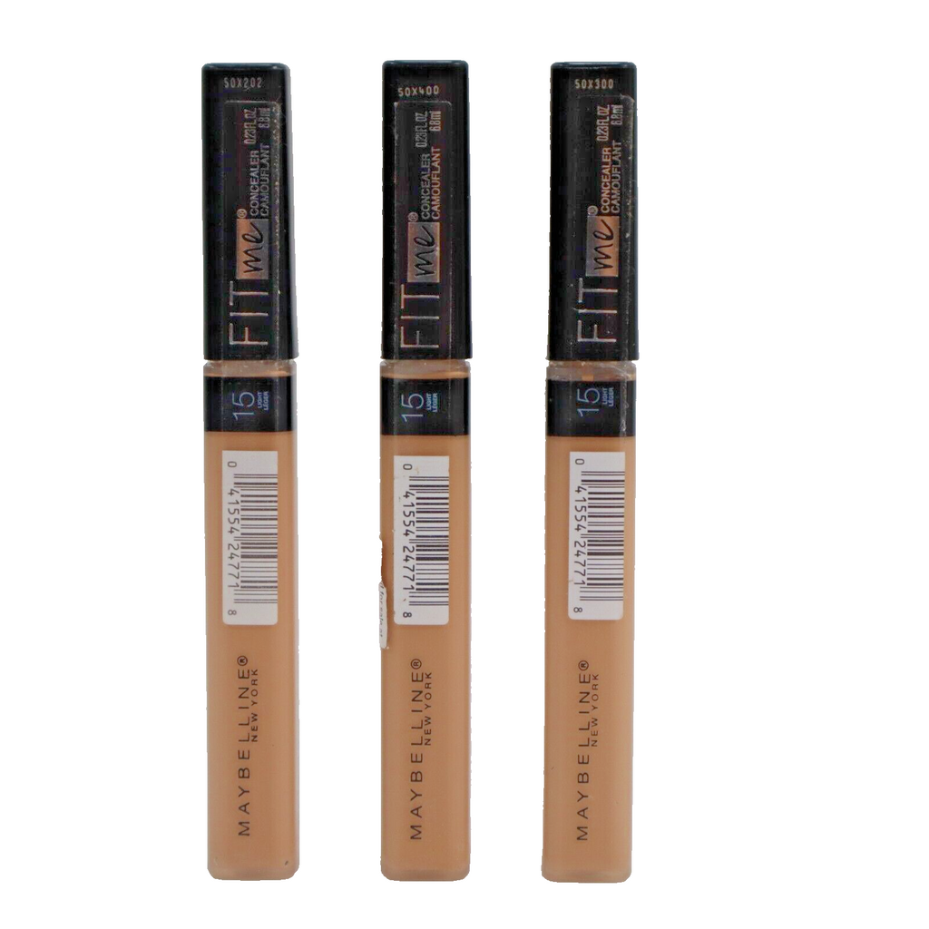 🔥3 PACK MAYBELLINE Fit Me Liquid Concealer Makeup 0.23OZ, 15 Light SHIPS NOW🔥