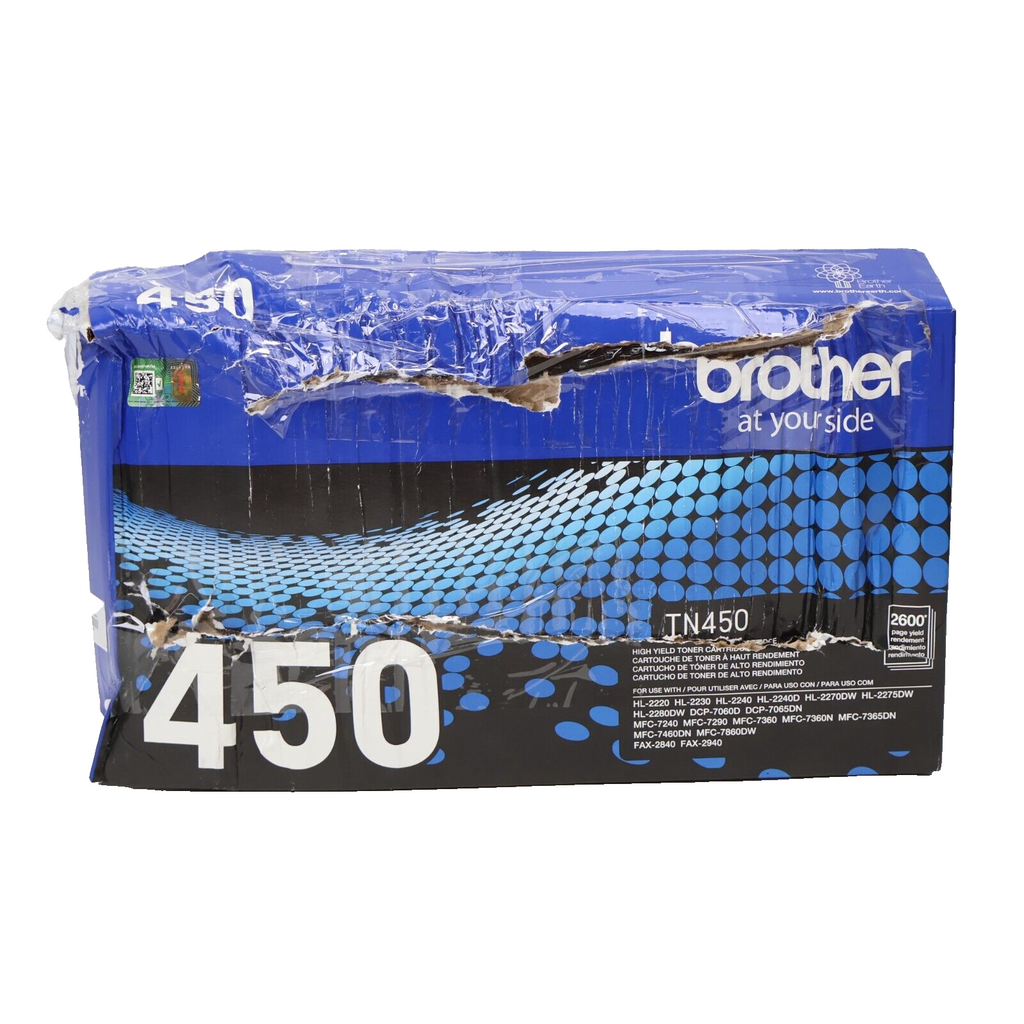 🔥Brother TN450 High Yield Black Toner Cartridge NEW DAMAGED Box & Packaging🔥