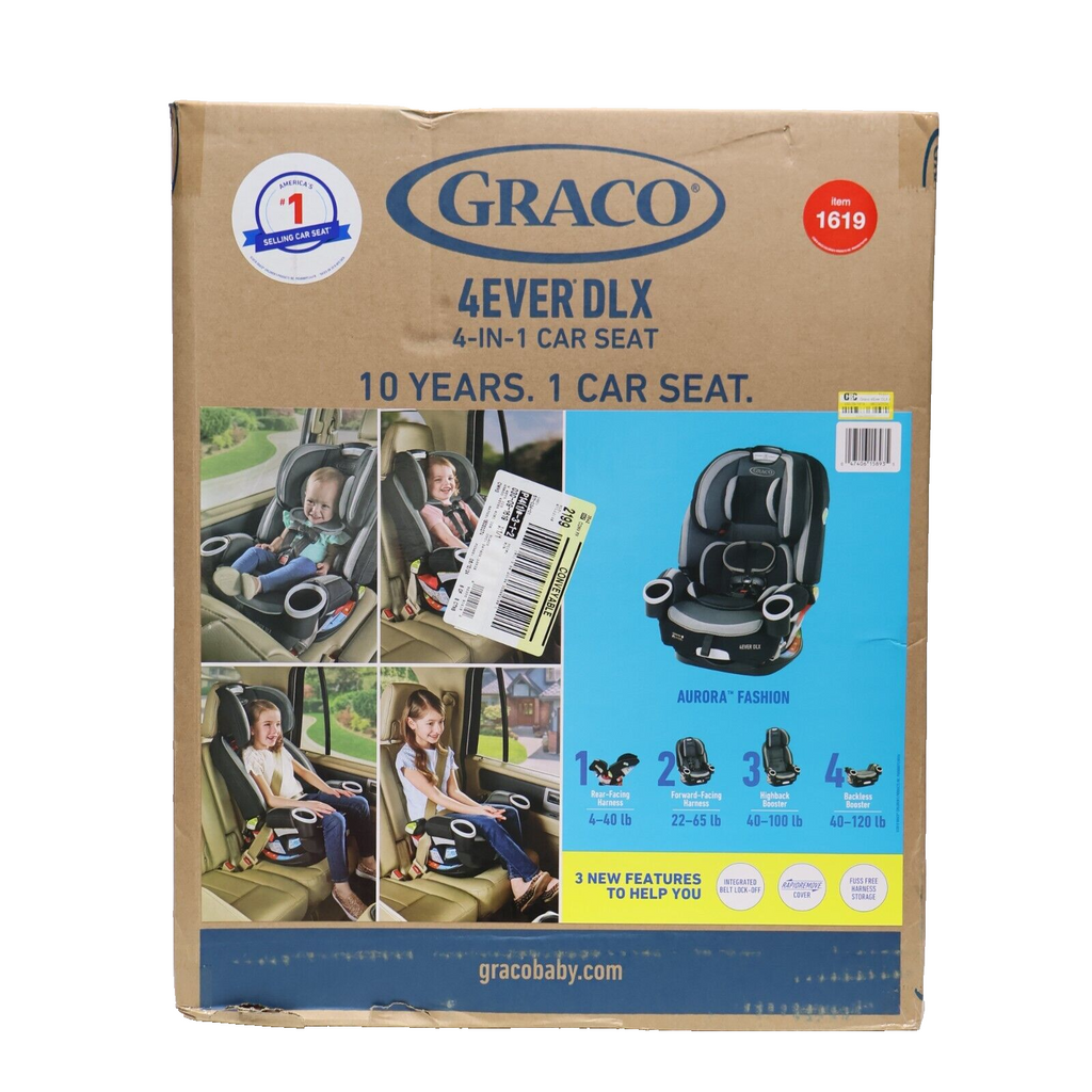 Genuine New Graco 4Ever DLX All-In-One Convertible Car Seat 1619 Aurora Fashion