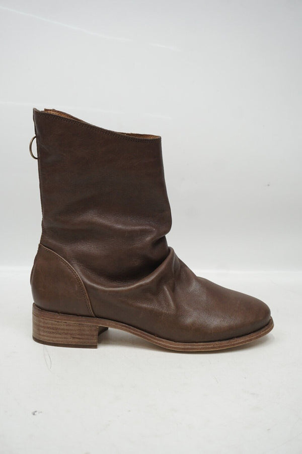 🔥NEW Beek Ostrich Slouchy Mid Calf Boots, Chocolate Brown Leather, 9US MSRP$425