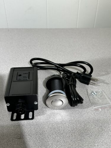 🔥Sink Top Garbage Disposal Air Switch Kit w/ Single Outlet Brushed Chrome🔥
