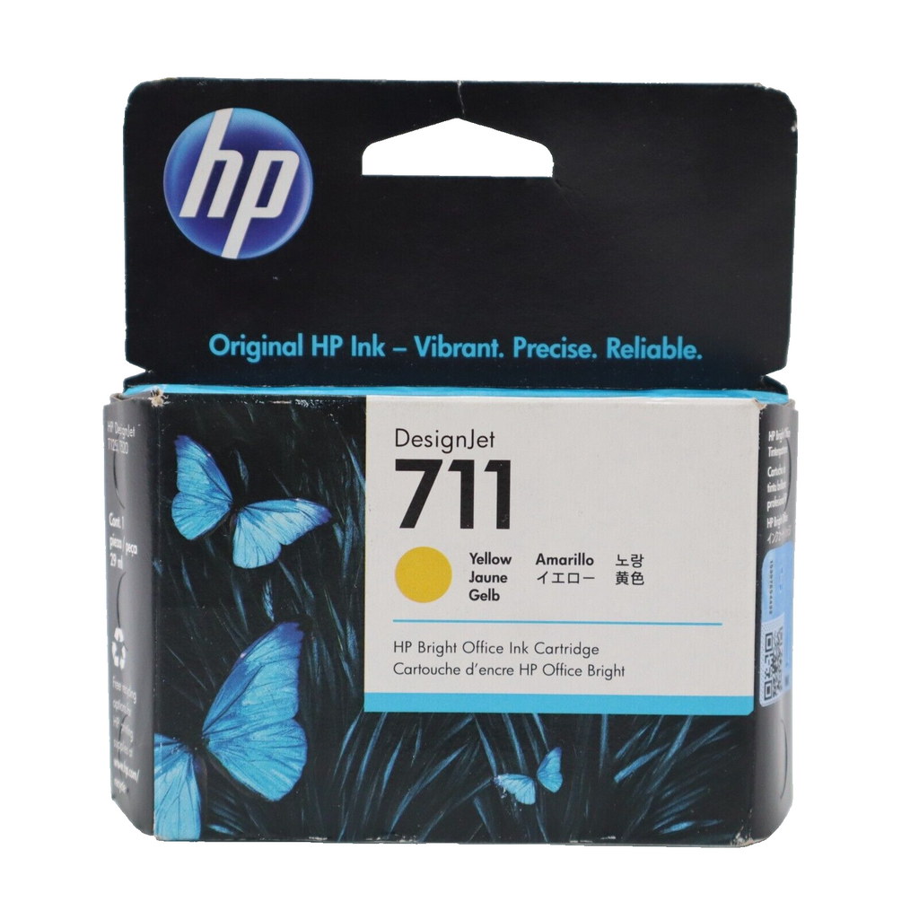 🔥NEW Genuine HP 711 29-ml Yellow DesignJet Ink Cartridge, CZ132A Exp 12/2024🔥