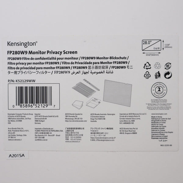🔥Kensington FP280W9 Privacy Screen for 28.0