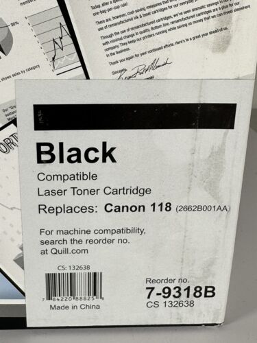 🔥2 X Toner Cartridge CS132638 - 7-9318B Printer Canon 118 SHIPS NOW🔥