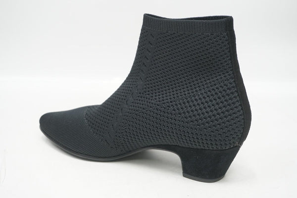 🔥NEW Eileen Fisher Purl Stretch-Knit Fabric Booties, Black, 8US/38EU MSRP$225🔥
