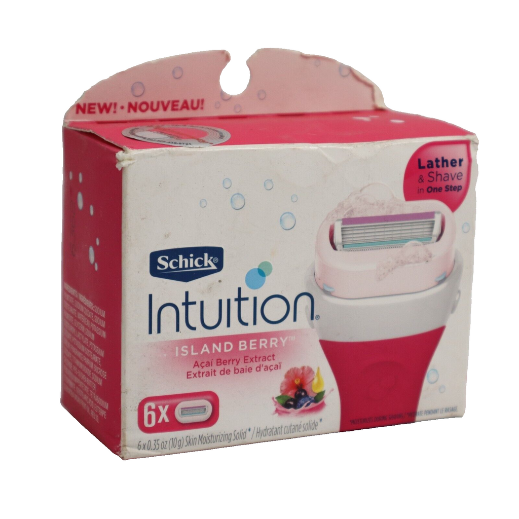 🔥NEW Schick Intuition Island Berry Women's Razor Blade Refills, 6 Count🔥