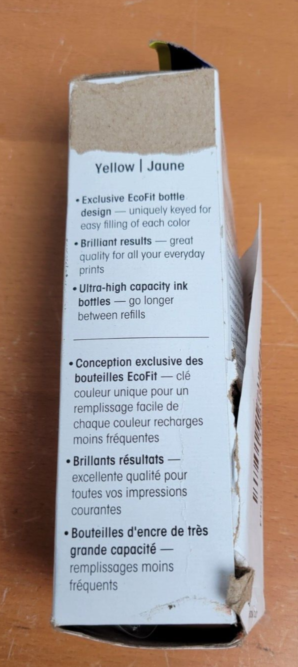 Epson 522 EcoTank Yellow Ink Bottle T522420S Genuine Original OEM Sealed OPEN BX