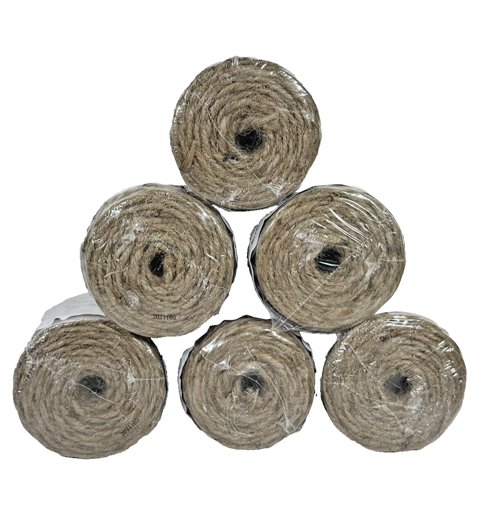 🔥6X Natural #60 Jute Twine 245FT Crafts Jute Rope String Cord Gardening Packing