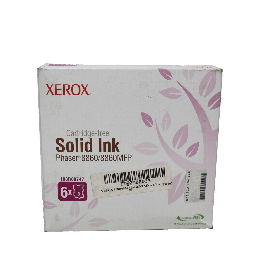 Genuine Xerox Phaser 8860 8860MFP Magenta Cartridge Free Solid Ink 108R00747 New