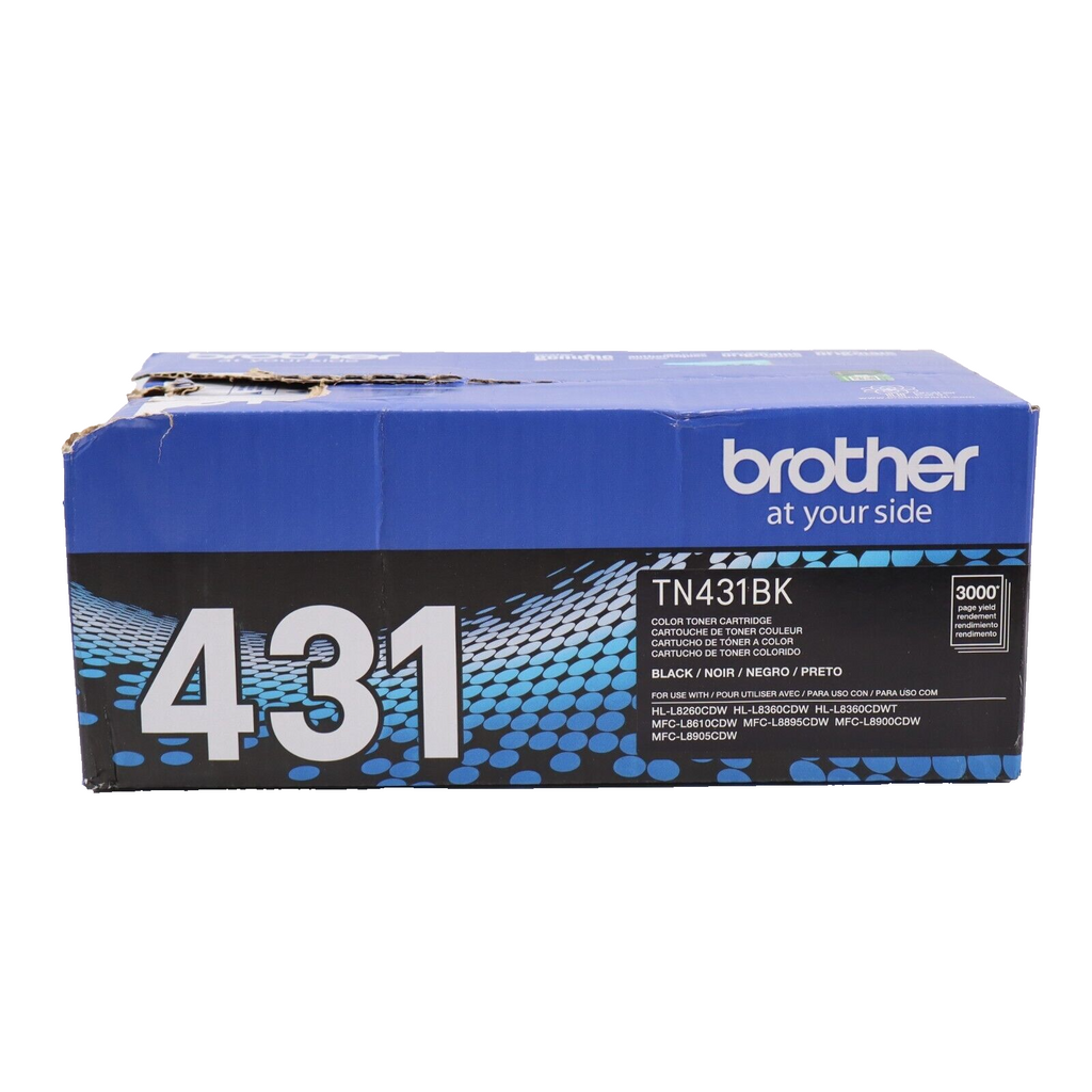 🔥Genuine Brother TN431BK 431 Black Toner Cartridge NEW DAMAGE BOX Ships Today🔥