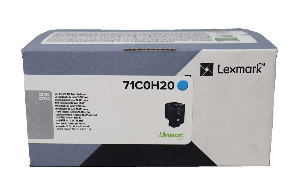 Lexmark Original Laser Toner Cartridge Cyan Pack 71C0H20 CS730 & CX730 NEW