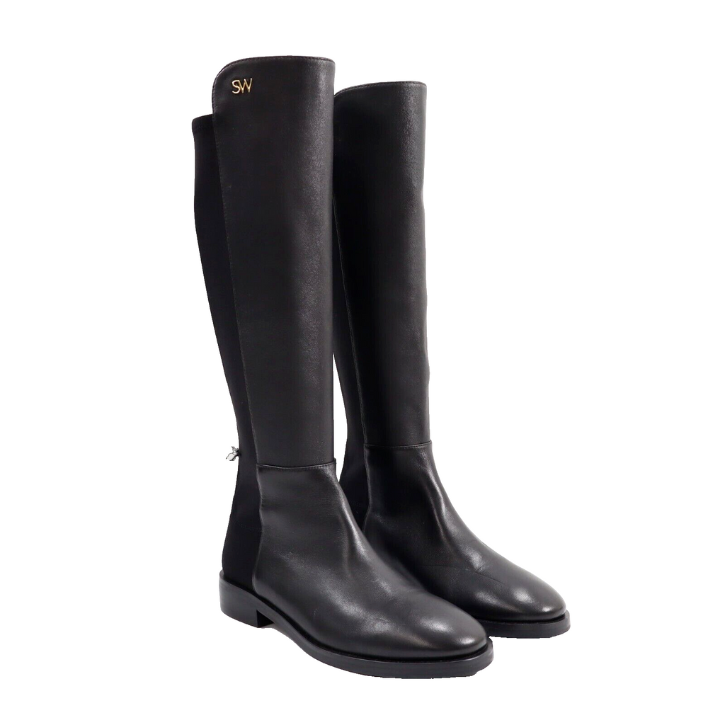 🔥Stuart Weitzman Keelan Leather OTK Tall Boot 5050 Black, 6US, MSRP $795 RIPPED