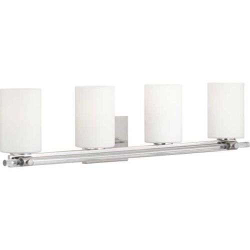 🔥Progress Lighting P300200 Nickel Lisbon 4-Light 22"W Bathroom Vanity Light🔥