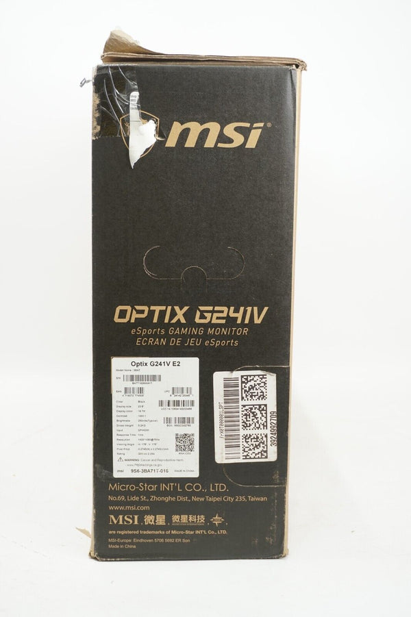 MSI Optix G241V E2 23.8 in Gaming Monitor - Black- USED