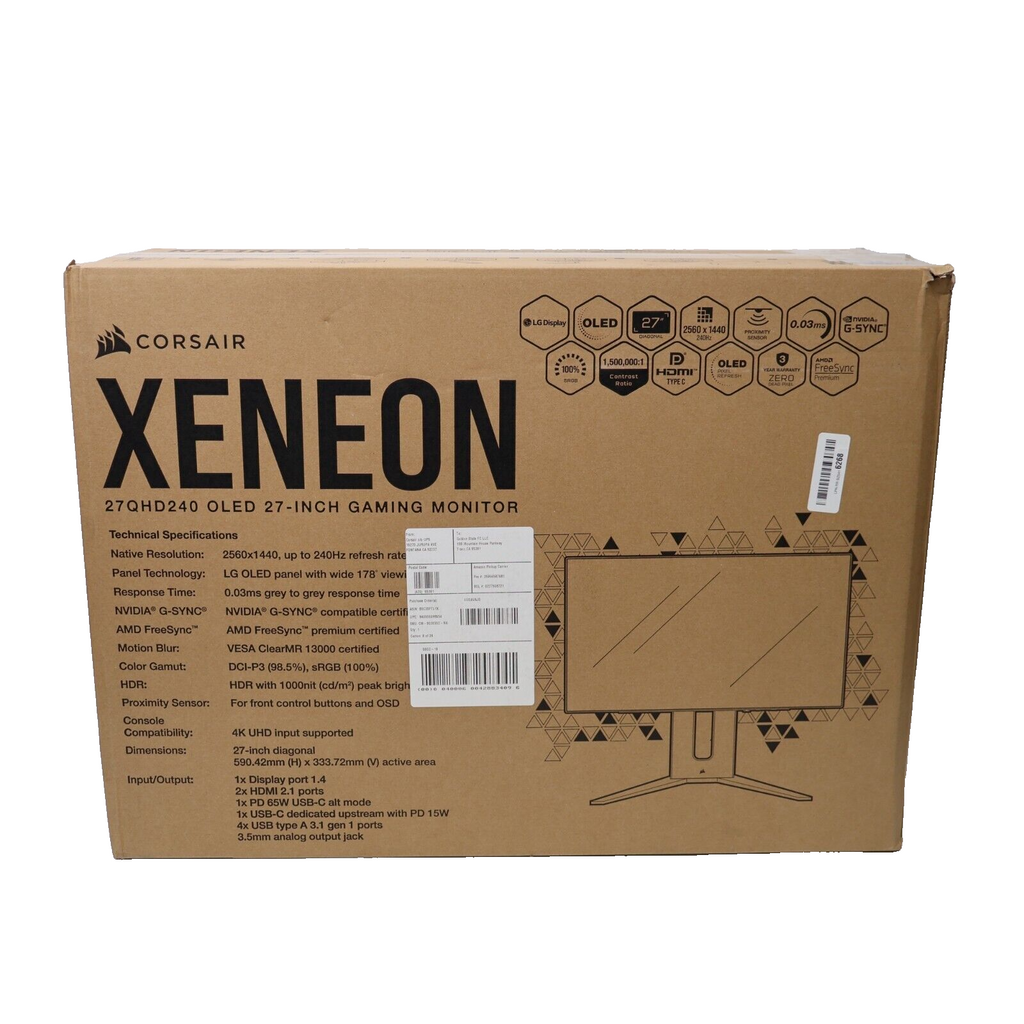 🔥Corsair XENEON 27QHD240 27 in 2560 x 1440 OLED Monitor CM-9030002-NA SHIPS NOW