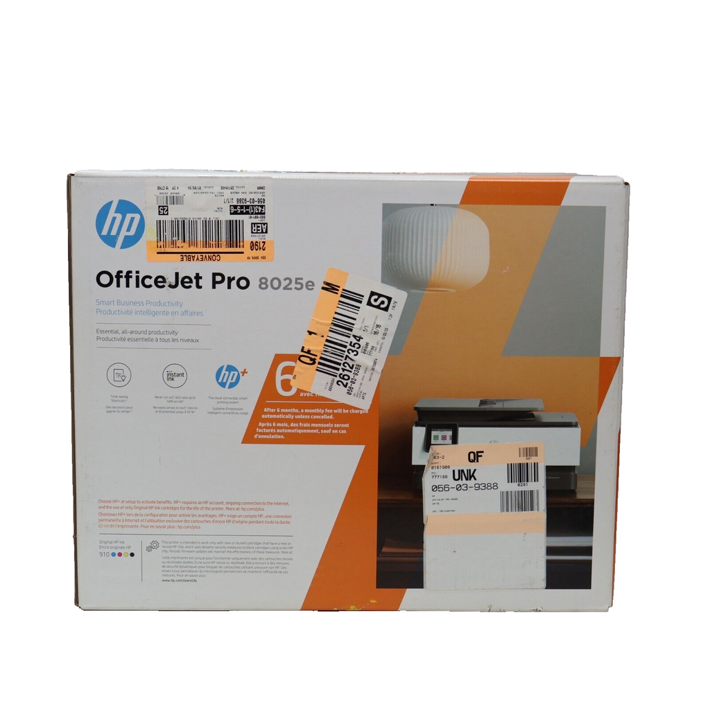 HP OfficeJet Pro 8025e Wireless All-In-One Color Printer, Scanner, Copier, Fax